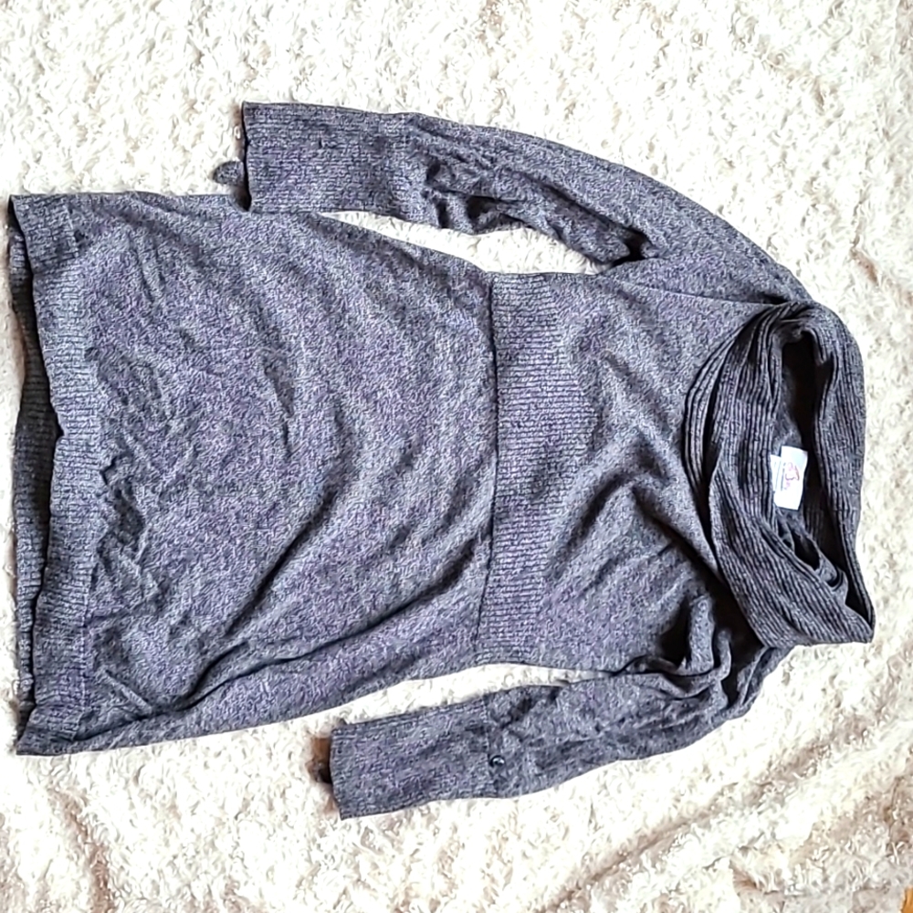Maternity sweater, gray, 3/4 sleeves, size small